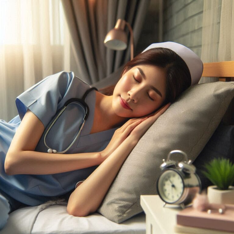 Enfermera en almohada con CBD