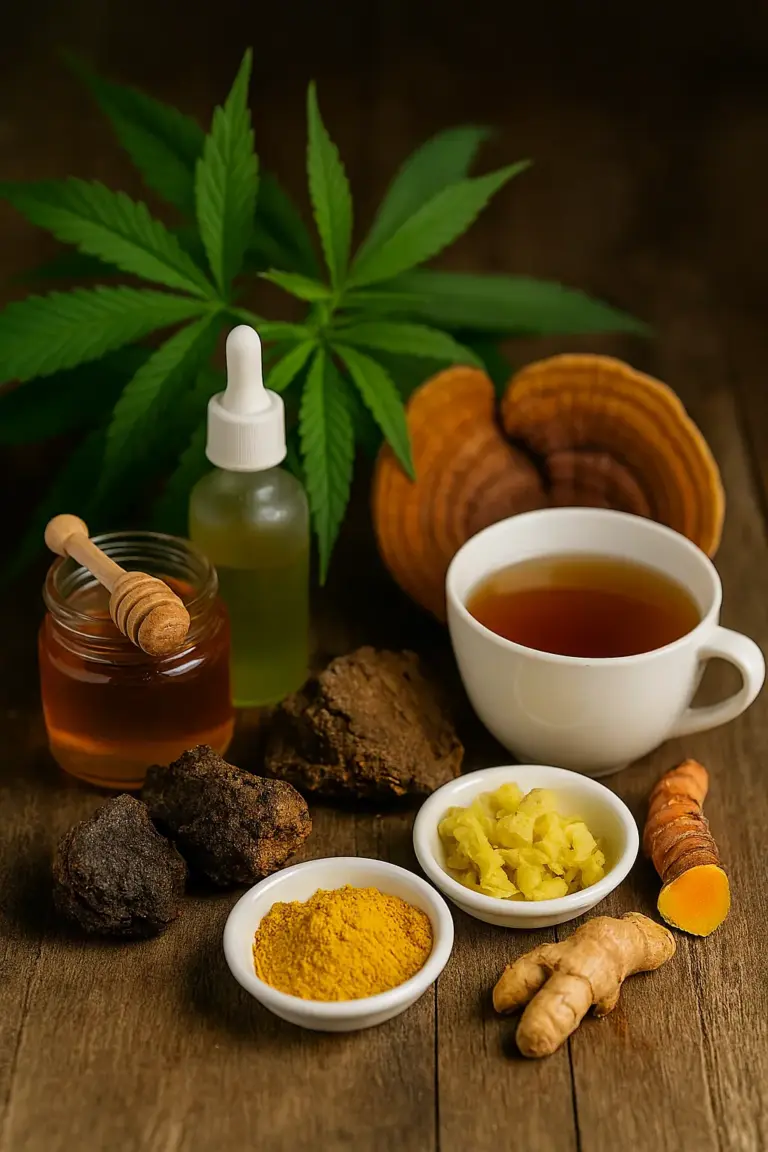 Cannabis, hongos y hierbas