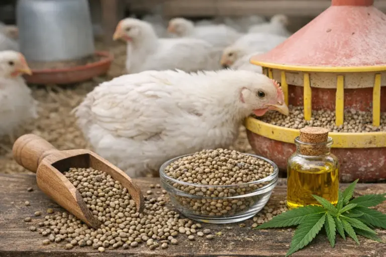 ¿Semillas de Cannabis sativa en la dieta de pollos de engorde? La ciencia responde