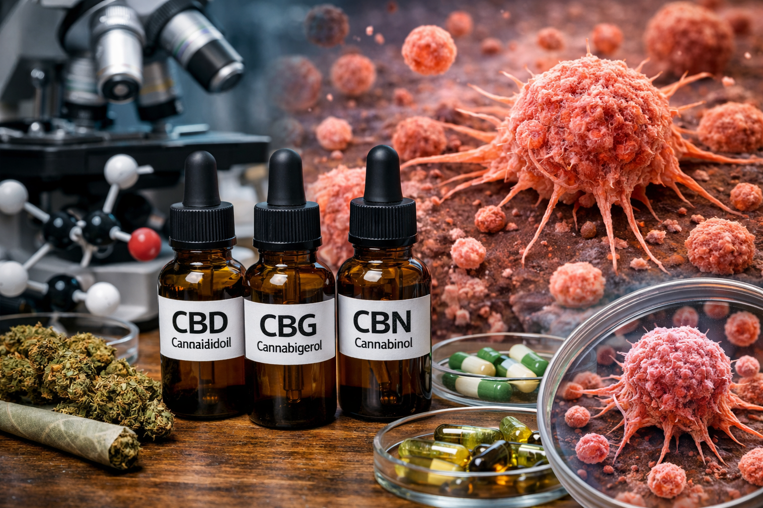 CBD, CBG y CBN: , tres cannabinoides con potencial anticancerígeno