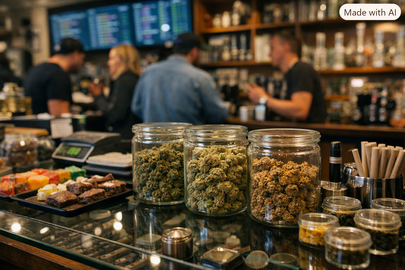 Adquiriendo cannabis en un Coffeeshop neerdanles